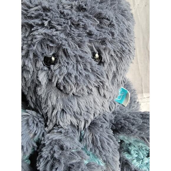 Manhattan Toy Co. Blue Two-Tone Eight Legged Octopus 12 In Long Stuffed Plush - Picture 2 of 6